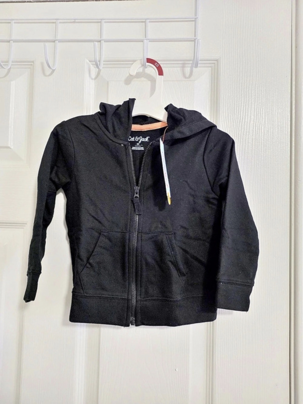 Cat & Jack Toddler Boys' Fleece Zip-Up Hoodie Black 2T